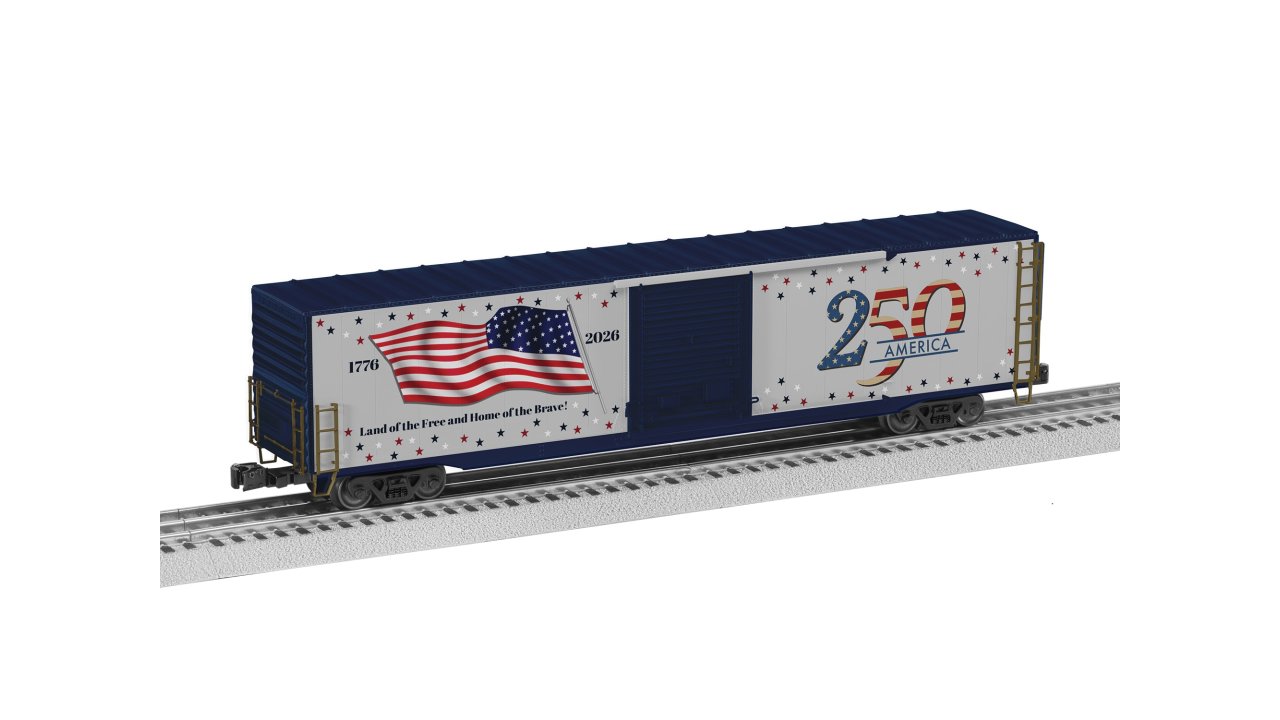America 250 Lighted Flag Boxcar