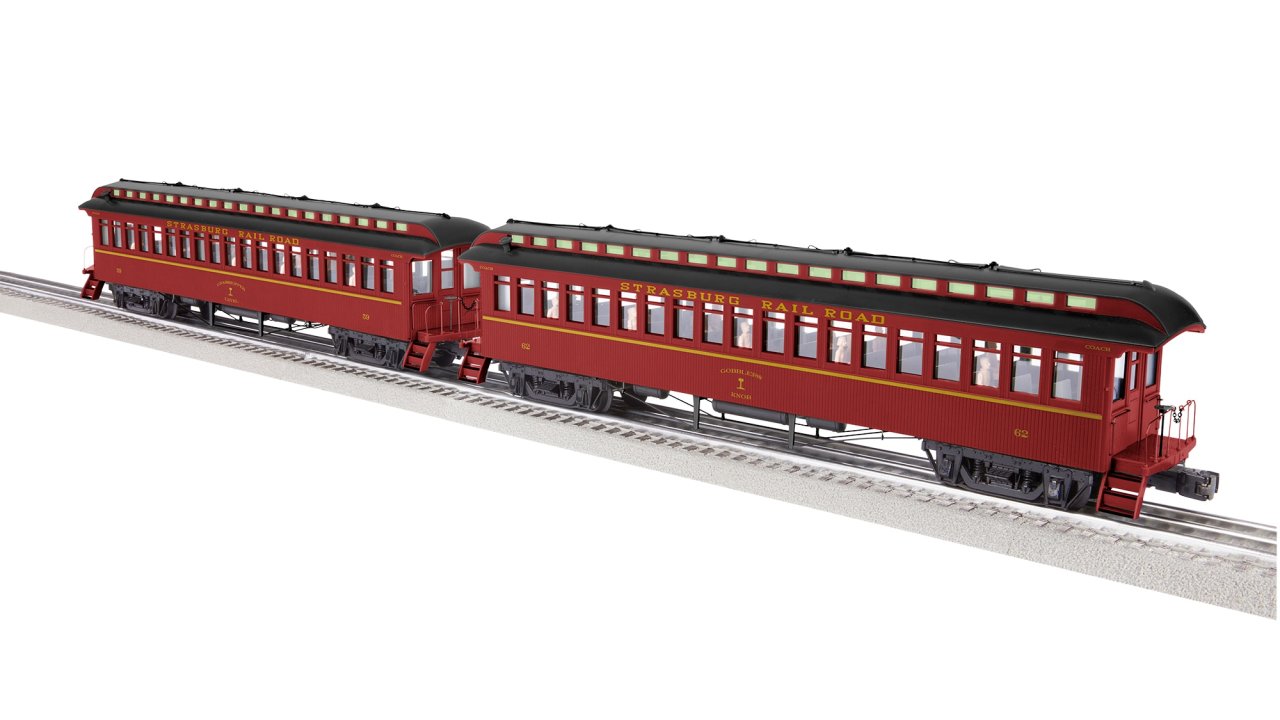 Strasburg RR 1990's Wood Coach 2-Pack