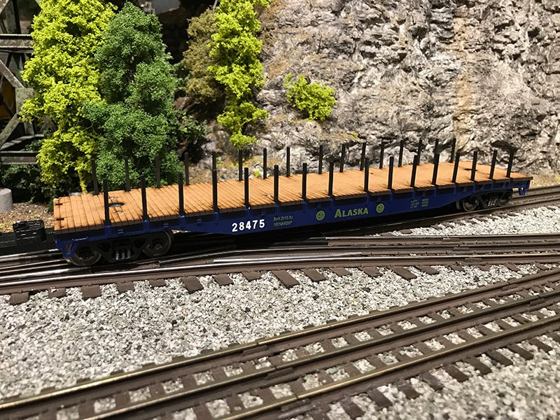 Alaska Railroad Flat Car w/Stakes